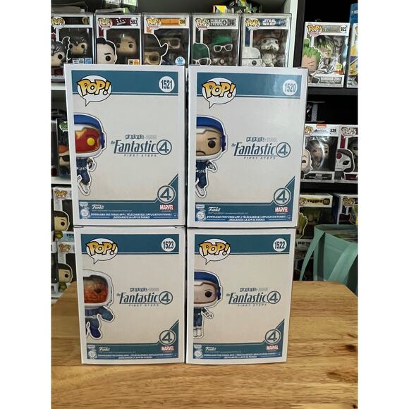 4 EXCLUSIVE Fantastic Four Space Suit Funko Pop Bobbleheads Thing Torch Marvel - Picture 5 of 7